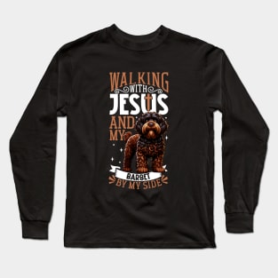 Jesus and dog - French Water Dog Long Sleeve T-Shirt